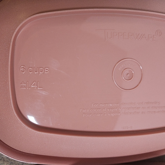 Tupperware Microwave Steamer Serving Bowl 3 Piece Dusty Rose Pink 1273-3 Vintage - Picture 13 of 14